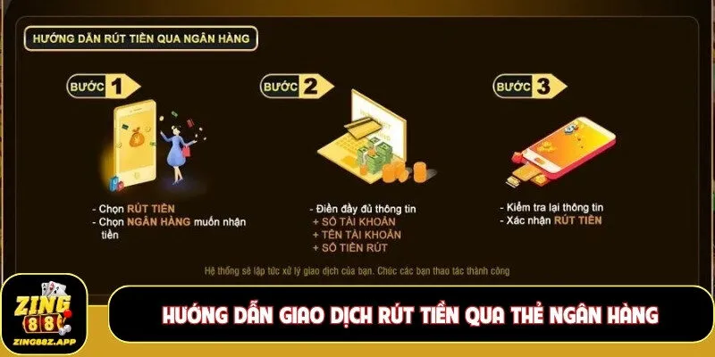 Hướng dẫn giao dịch rút tiền qua thẻ ngân hàng